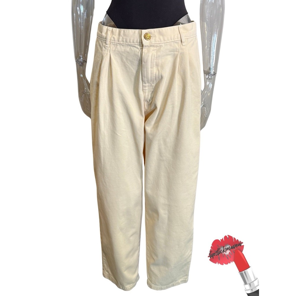 Big Bud Press Pants Womens Medium Cream Chinos Heritage Trousers 100% Cotton